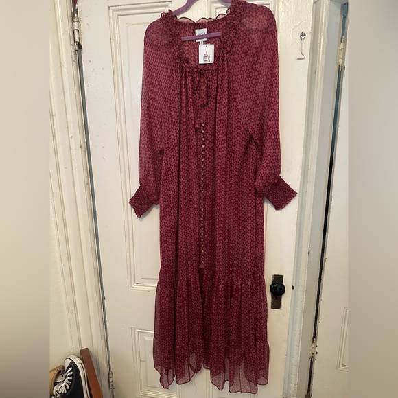Anthropologie Dresses & Skirts - Misa Anthropologie Burgundy Long Sleeve Dress size XS